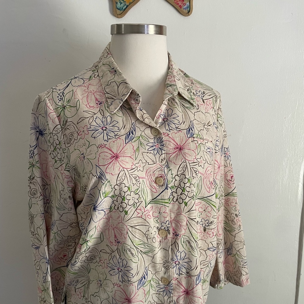 Cream Notched Collar Boxy Button Down Shirt